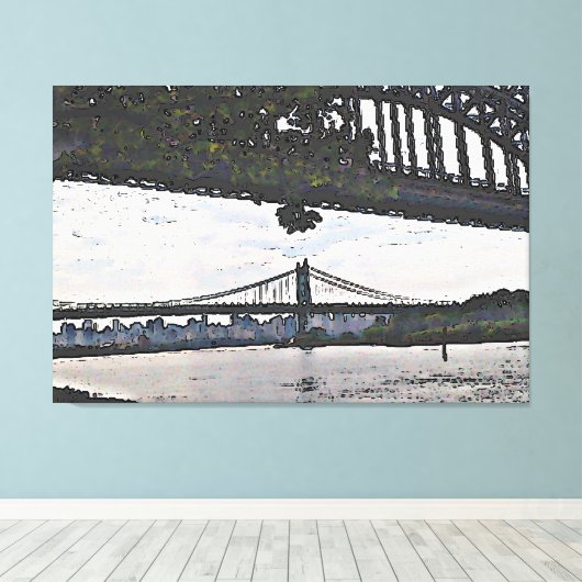 Toile Ponts de New York (Insitu (Plancher de Bois))