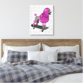 Toile Poodé rose et planche à roulettes (Insitu(Chambre))