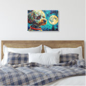 TOILE POODLE DANS L'ESPACE-2 (Insitu(Chambre))