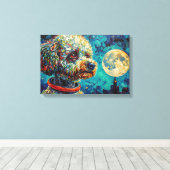 TOILE POODLE DANS L'ESPACE-2 (Insitu (Plancher de Bois))
