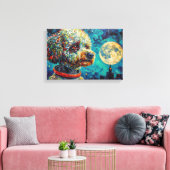 TOILE POODLE DANS L'ESPACE-2 (Insitu(Salon))