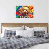 TOILE POODLE DANS L'ESPACE-3 (Insitu(Chambre))