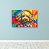 TOILE POODLE DANS L'ESPACE-3 (Insitu (Plancher de Bois))