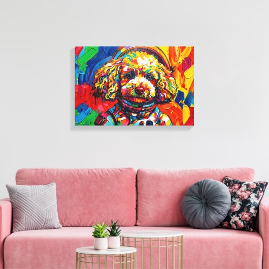 TOILE POODLE DANS L'ESPACE-3 (Insitu(Salon))