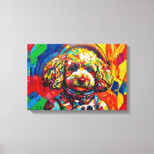 TOILE POODLE DANS L'ESPACE-3 (Recto)