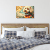 TOILE POODLE DANS L'ESPACE-5 (Insitu(Chambre))