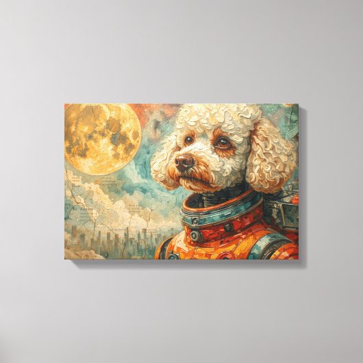 TOILE POODLE DANS L'ESPACE-5 (Recto)