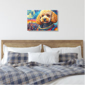 TOILE POODLE DANS L'ESPACE-6 (Insitu(Chambre))