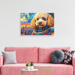 TOILE POODLE DANS L'ESPACE-6