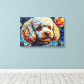 TOILE POODLE DANS L'ESPACE-7 (Insitu (Plancher de Bois))