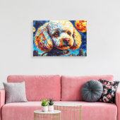 TOILE POODLE DANS L'ESPACE-7 (Insitu(Salon))