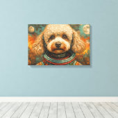 TOILE POODLE DANS L'ESPACE-8 (Insitu (Plancher de Bois))