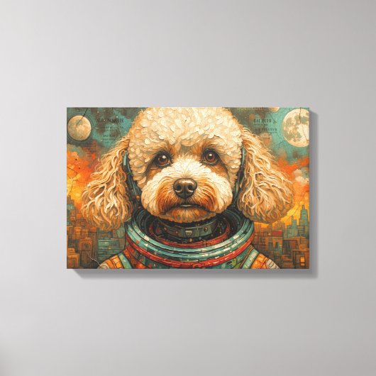 TOILE POODLE DANS L'ESPACE-8 (Recto)