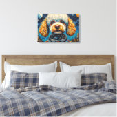 TOILE POODLE DANS L'ESPACE-9 (Insitu(Chambre))