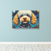 TOILE POODLE DANS L'ESPACE-9 (Insitu (Plancher de Bois))