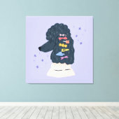 Toile Poodle mignon avec Clips arc-en-ciel (Insitu (Plancher de Bois))