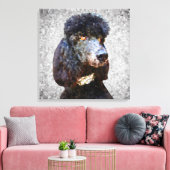 Toile Poodle noir de collier diamant (Insitu(Salon))