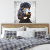 Toile Poodle noir de collier diamant (Insitu(Chambre))