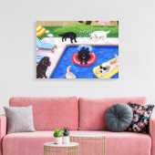 Toile Pool party Labradors (nouveau) (Insitu(Salon))
