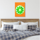 Toile Pop art agrumes citron vert fruit original aquarel (Insitu(Chambre))