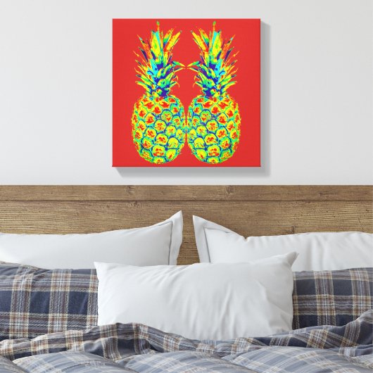 Toile Pop Art ananas (Insitu(Chambre))