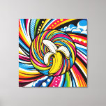 Toile Pop Art Banana Whirlpool<br><div class="desc">Pop Art coloré Banana Whirlpool Vortex</div>