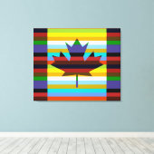 Toile Pop Art Canada Maple Leaf (Insitu (Plancher de Bois))