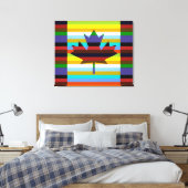 Toile Pop Art Canada Maple Leaf (Insitu(Chambre))
