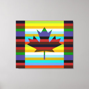 Toile Pop Art Canada Maple Leaf