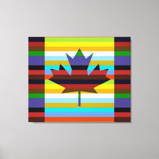 Toile Pop Art Canada Maple Leaf (Recto)