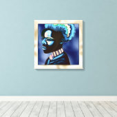 Toile Pop Art coloré Homme africain (Insitu (Plancher de Bois))