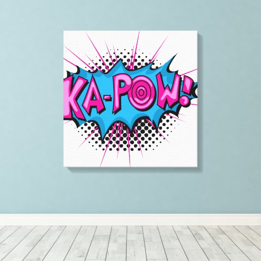 Toile Pop Art Comic Ka-Pow ! (Insitu (Plancher de Bois))