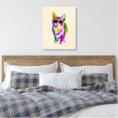 Toile Pop Art cool chat kitty art (Insitu(Chambre))