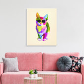 Toile Pop Art cool chat kitty art (Insitu(Salon))