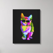 Toile Pop Art cool chat kitty art (Recto)