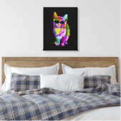 Toile Pop Art cool chat kitty art (Insitu(Chambre))