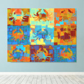 Toile Pop Art Crabs Cubism Design graphique (Insitu (Plancher de Bois))