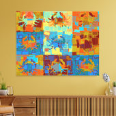 Toile Pop Art Crabs Cubism Design graphique (Insitu(Salon))