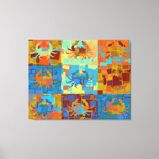 Toile Pop Art Crabs Cubism Design graphique (Recto)