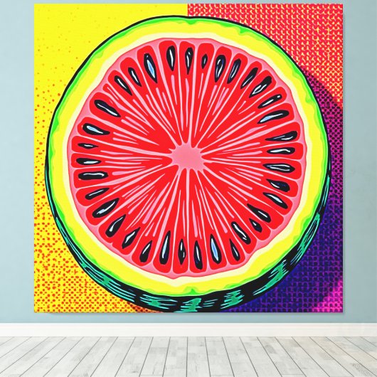 Toile Pop Art de la pastèque (Insitu (Plancher de Bois))