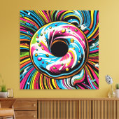 Toile Pop Art Donut (Insitu(Salon))