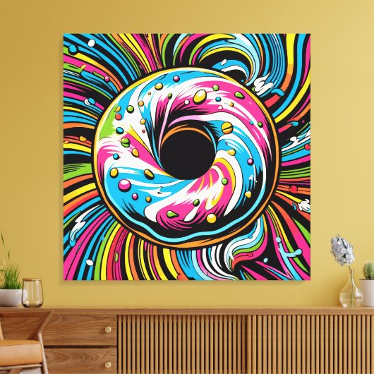 Toile Pop Art Donut (Insitu(Salon))