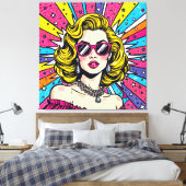 Toile Pop Art Explosion - Retro Glam Comic (Insitu(Chambre))