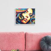 Toile Pop Art femme (Insitu(Salon))