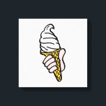 Toile Pop Art Ice Cream Cone ou Cornet<br><div class="desc">Image de style pop art géant. Cône crème glacée dans un style graphique Pop Art contre un arrière - plan blanc.</div>