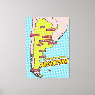 Toile Pop Art Illustré Argentine