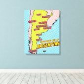 Toile Pop Art Illustré Argentine (Insitu (Plancher de Bois))