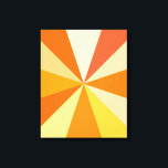 Toile Pop Art Modern 60s Funky Geometry Rays in Orange<br><div class="desc">Ce design pop art branché,  d'inspiration rétro des années 60,  a des rayons orange psychédéliques / coups de soleil tournant dans un motif géométrique. Ce design branché,  minimaliste et ultra-moderne comporte douze rayons dans des tons orangés variés. C'est super,  bébé.</div>