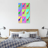 Toile Pop Art Popart Walking Giraffe multicolore (Insitu(Chambre))