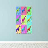 Toile Pop Art Popart Walking Giraffe multicolore (Insitu (Plancher de Bois))